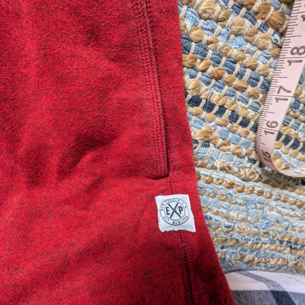 Express Red Heather Jogger Sweatpants L 17/36 Drawstring Lounge Casual Athleisur